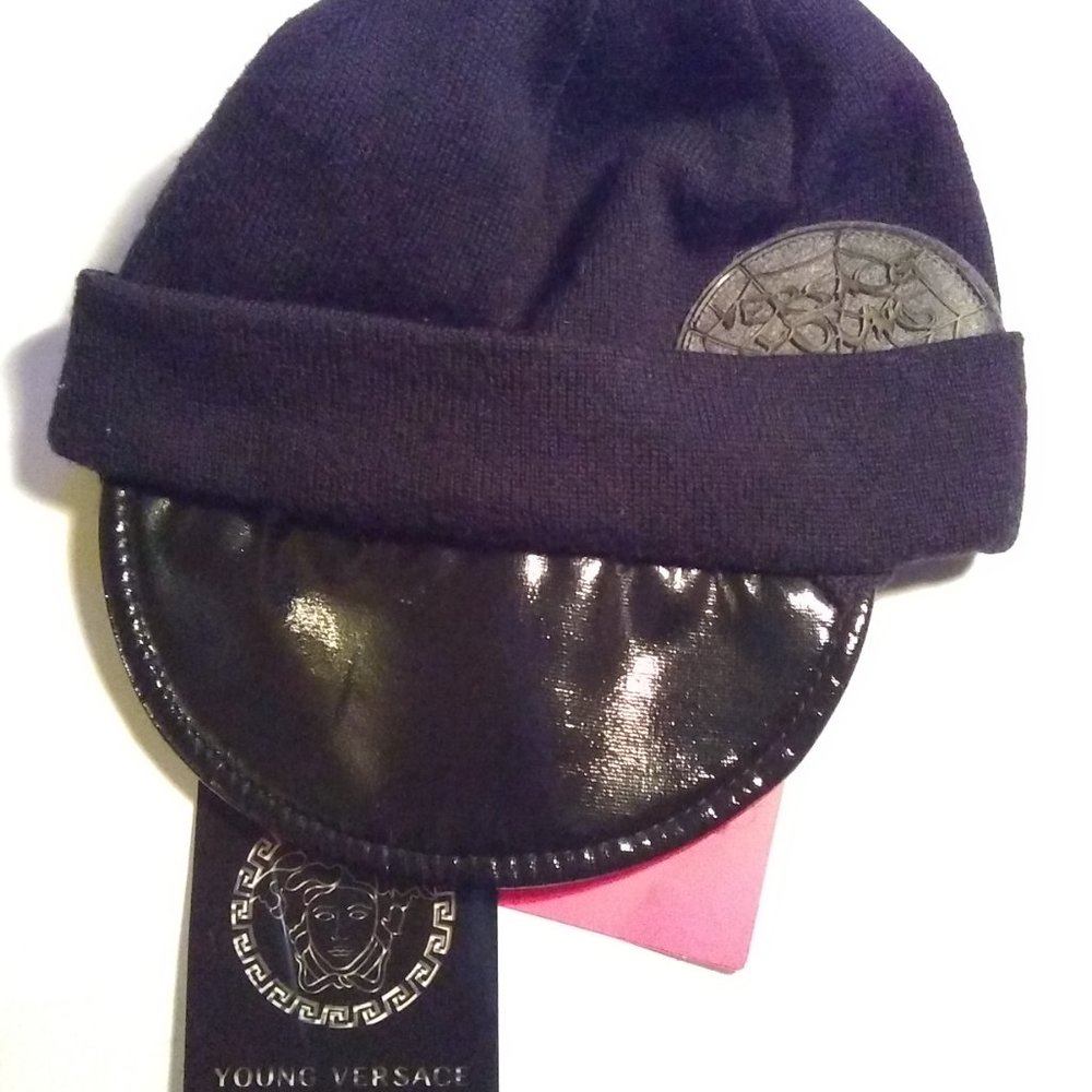 Versace Young Versace kids black unisex cap hat